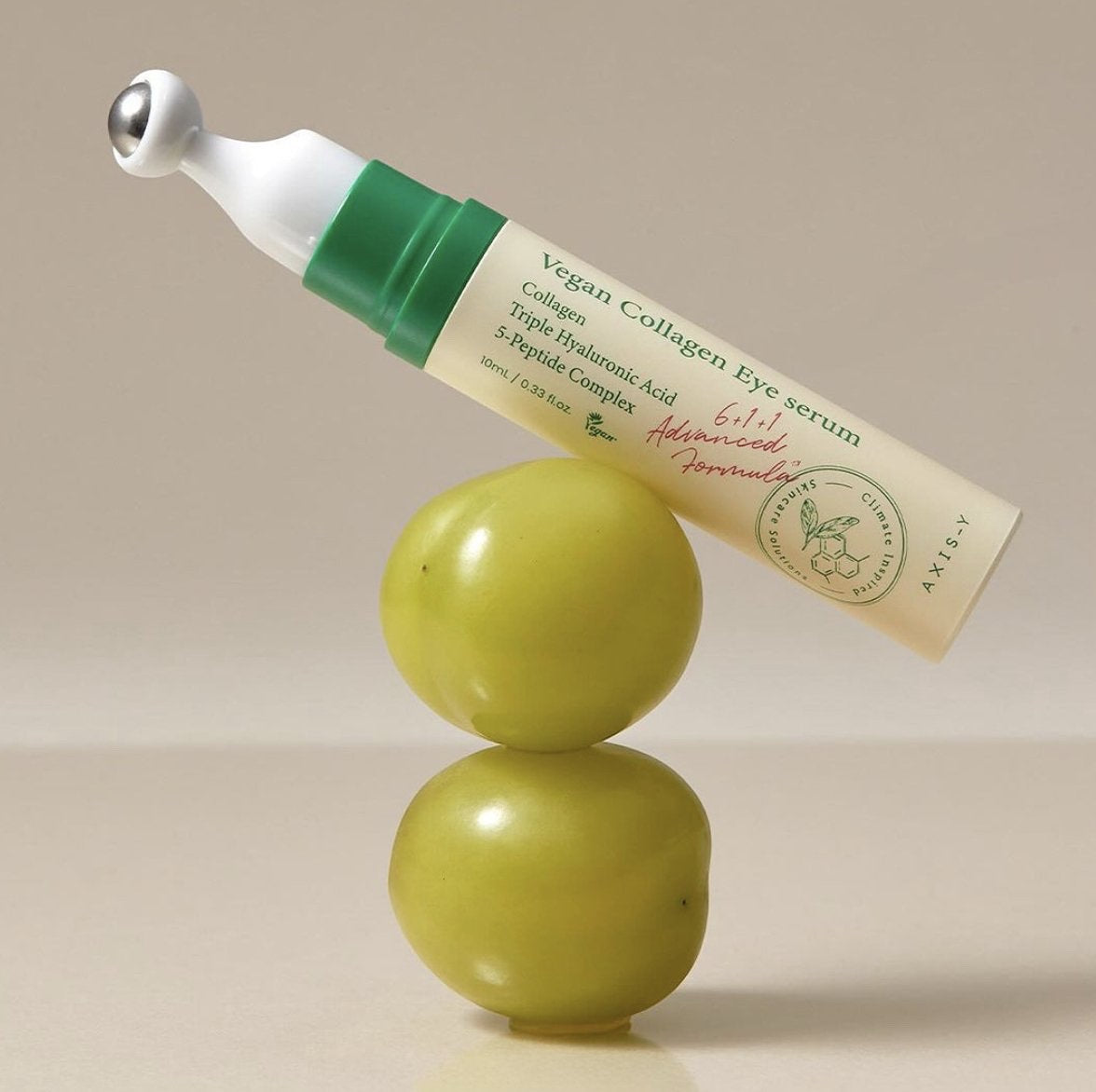 bareskin.lt AXIS-Y vegan collagen eye serum paakių serumas su augaliniu kolagenu, peptidais ir drėkinančiais ingredientais