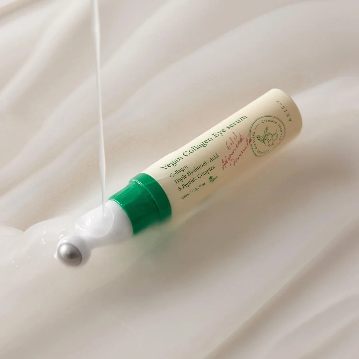 bareskin.lt AXIS-Y vegan collagen eye serum paakių serumas su augaliniu kolagenu, peptidais ir drėkinančiais ingredientais