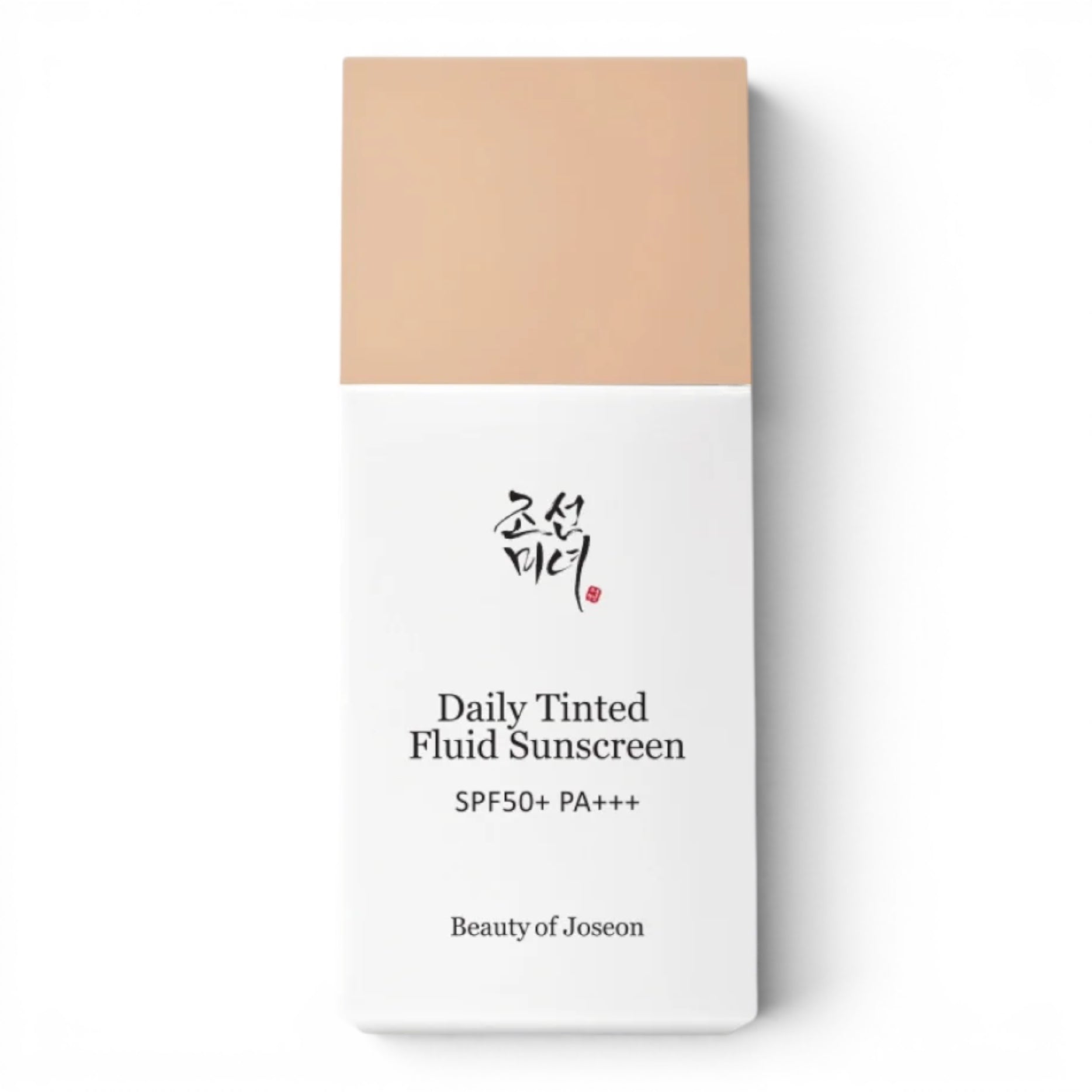 Beauty of Joseon Daily Tinted Fluid Sunscreen SPF50+ PA+++ in a white bottle, available at bareskin.lt