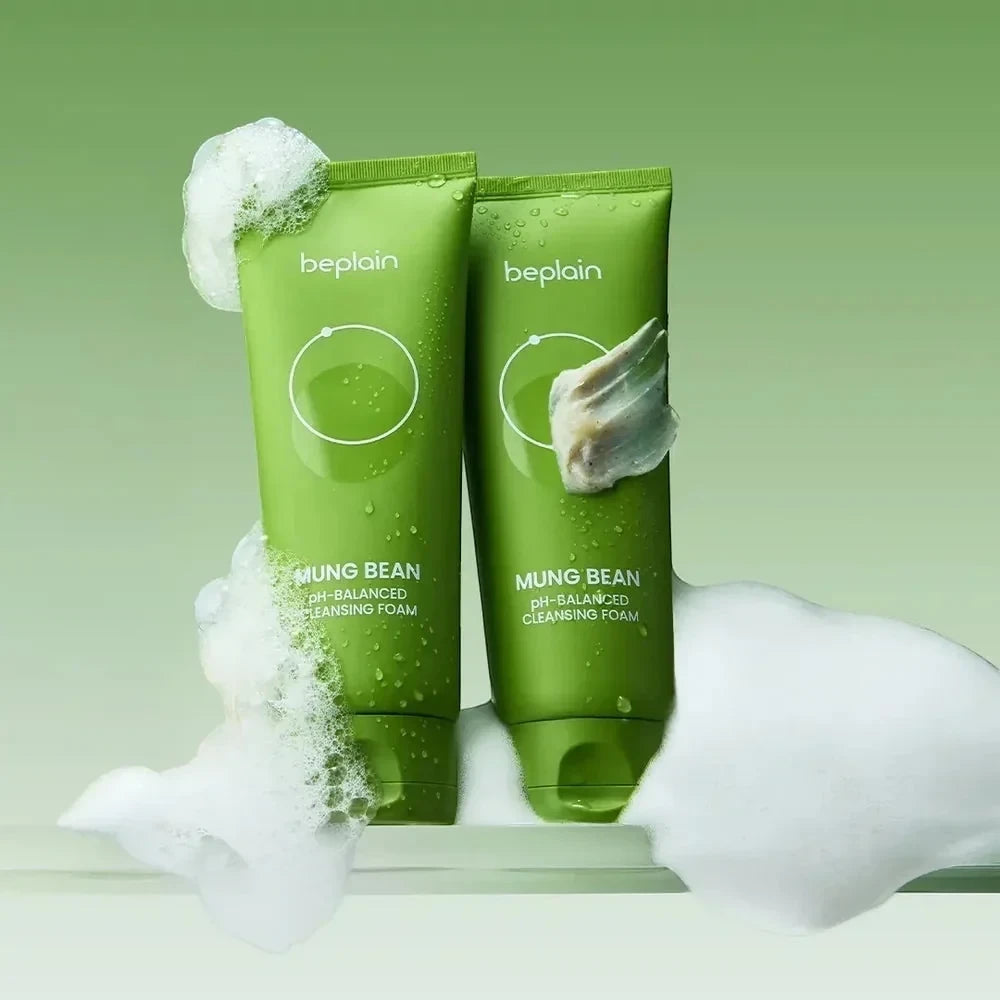 bareskin.lt beplain Mung Bean pH-balanced cleansing foam veido prausiklis skirtas kasdienei odos priežiūrai