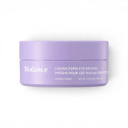 bareskin.lt BIODANCE Caviar PDRN hydrogel eye patches in a light purple jar for tired and dry under-eye skin.