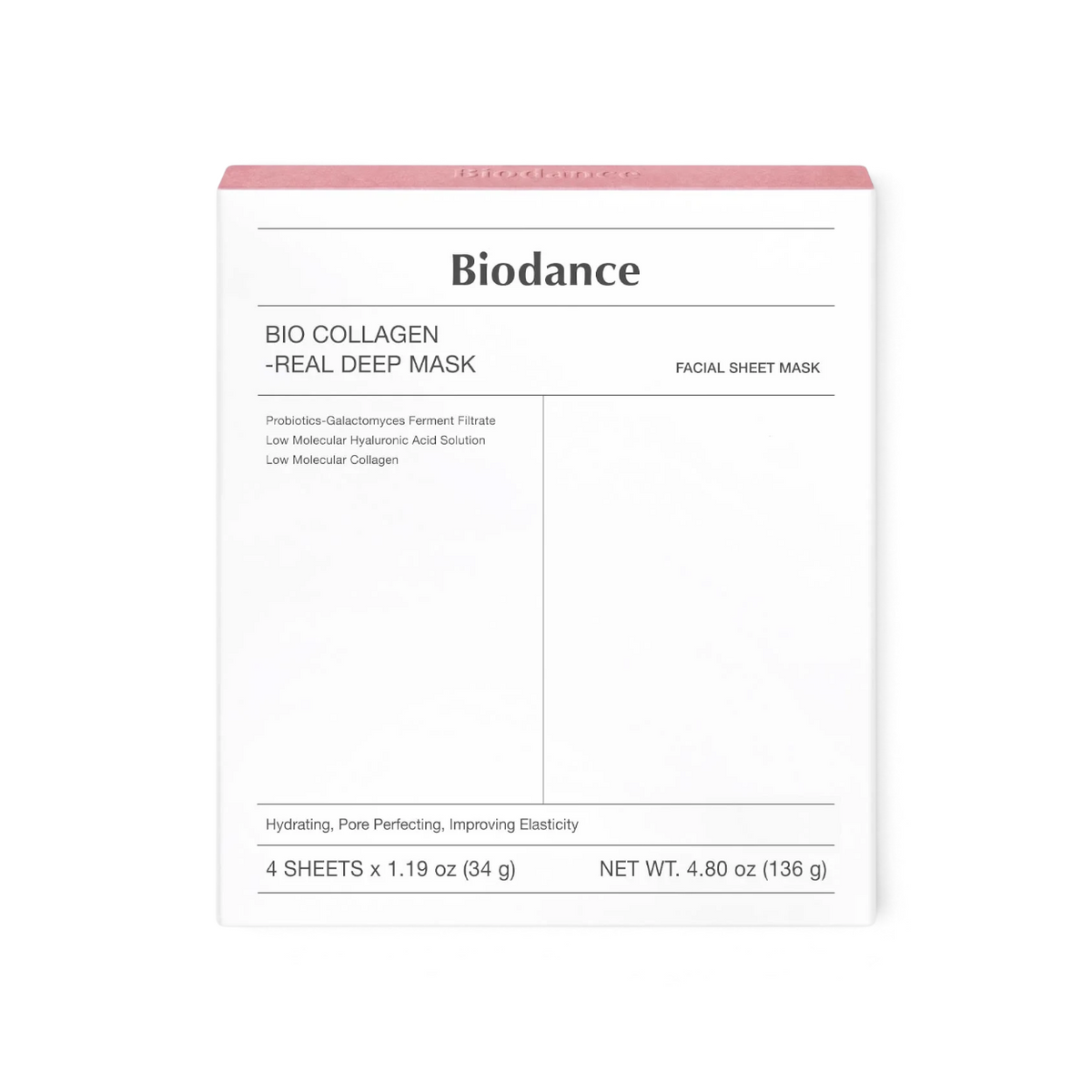 bareskin.lt Biodance Bio-Collagen Real Deep Mask hidrogelinė veido kaukė efektyviai drėkina odą, išlaikydama 100% drėgmės