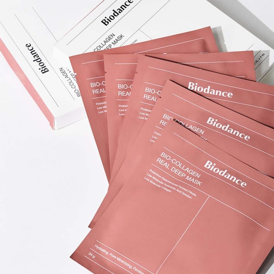 bareskin.lt Biodance Bio-Collagen Real Deep Mask hidrogelinė veido kaukė efektyviai drėkina odą, išlaikydama 100% drėgmės