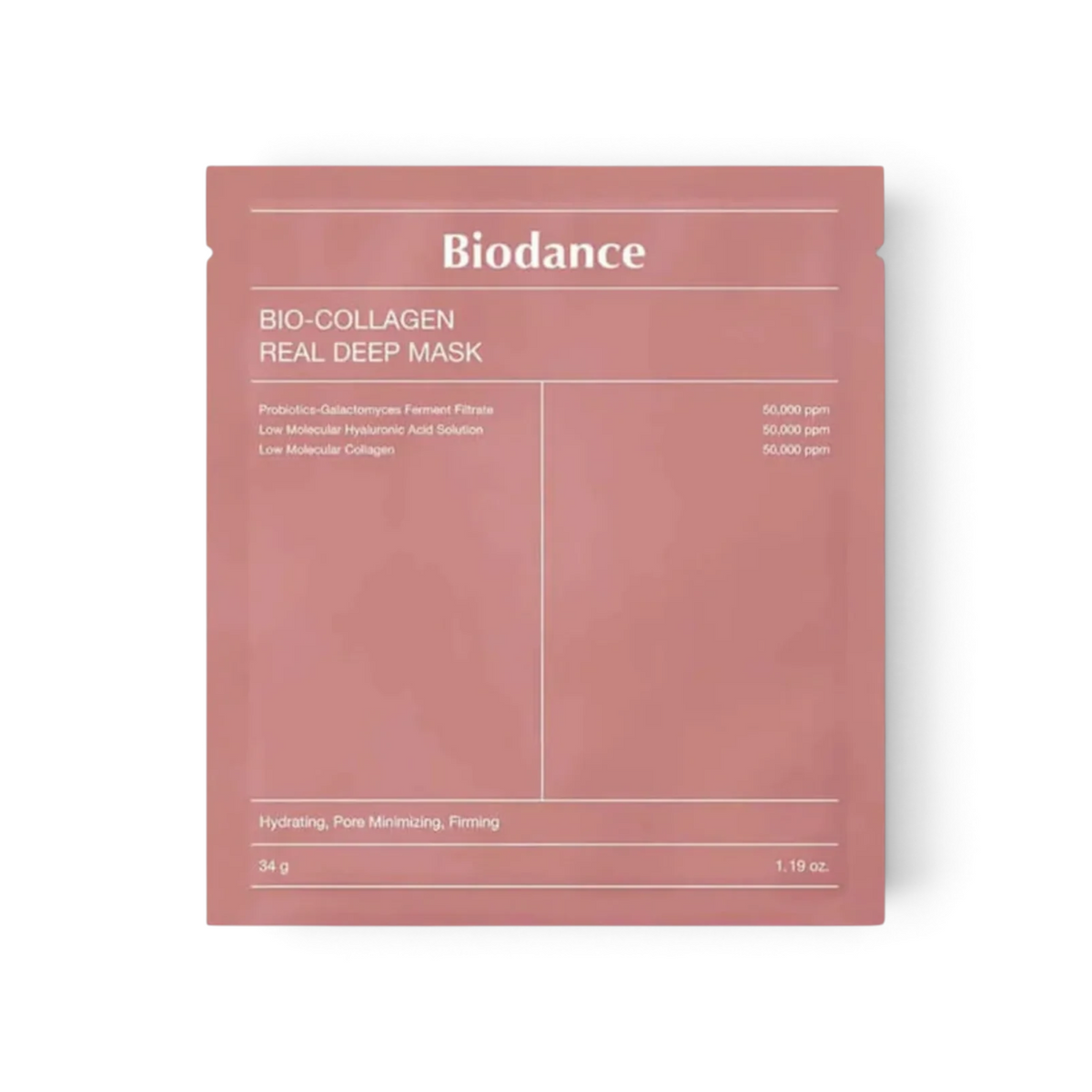 bareskin.lt Biodance Bio-Collagen Real Deep Mask hidrogelinė veido kaukė efektyviai drėkina odą, išlaikydama 100% drėgmės