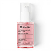 bareskin.lt Biodance Pore Perfecting Collagen Peptide Serum in a 30ml pink bottle for firming and smoothing skin.