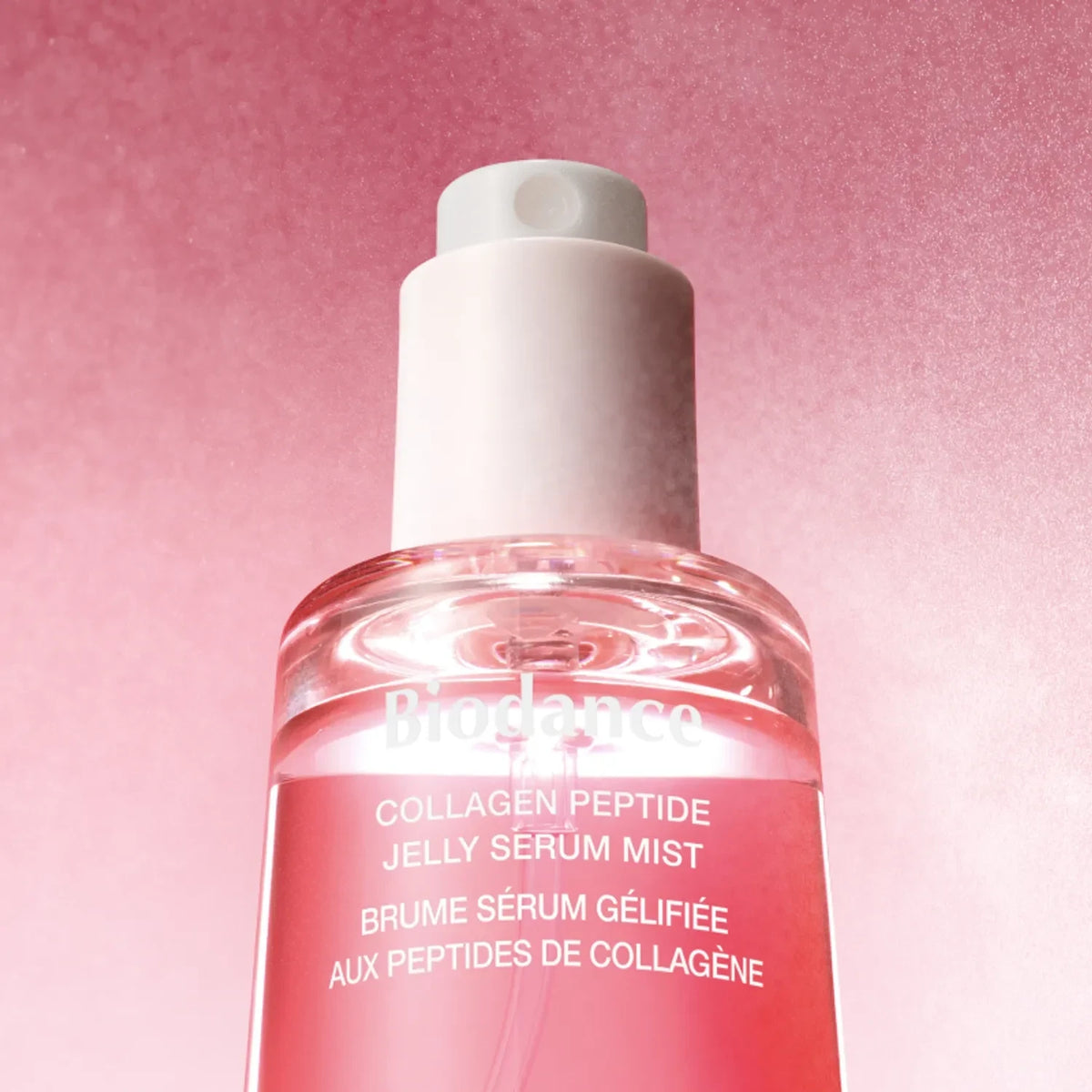 bareskin.lt Biodance Collagen Peptide Jelly Serum Mist želė tekstūros veido dulksna su kolageno vandeniu, niacinamidu ir fermentais