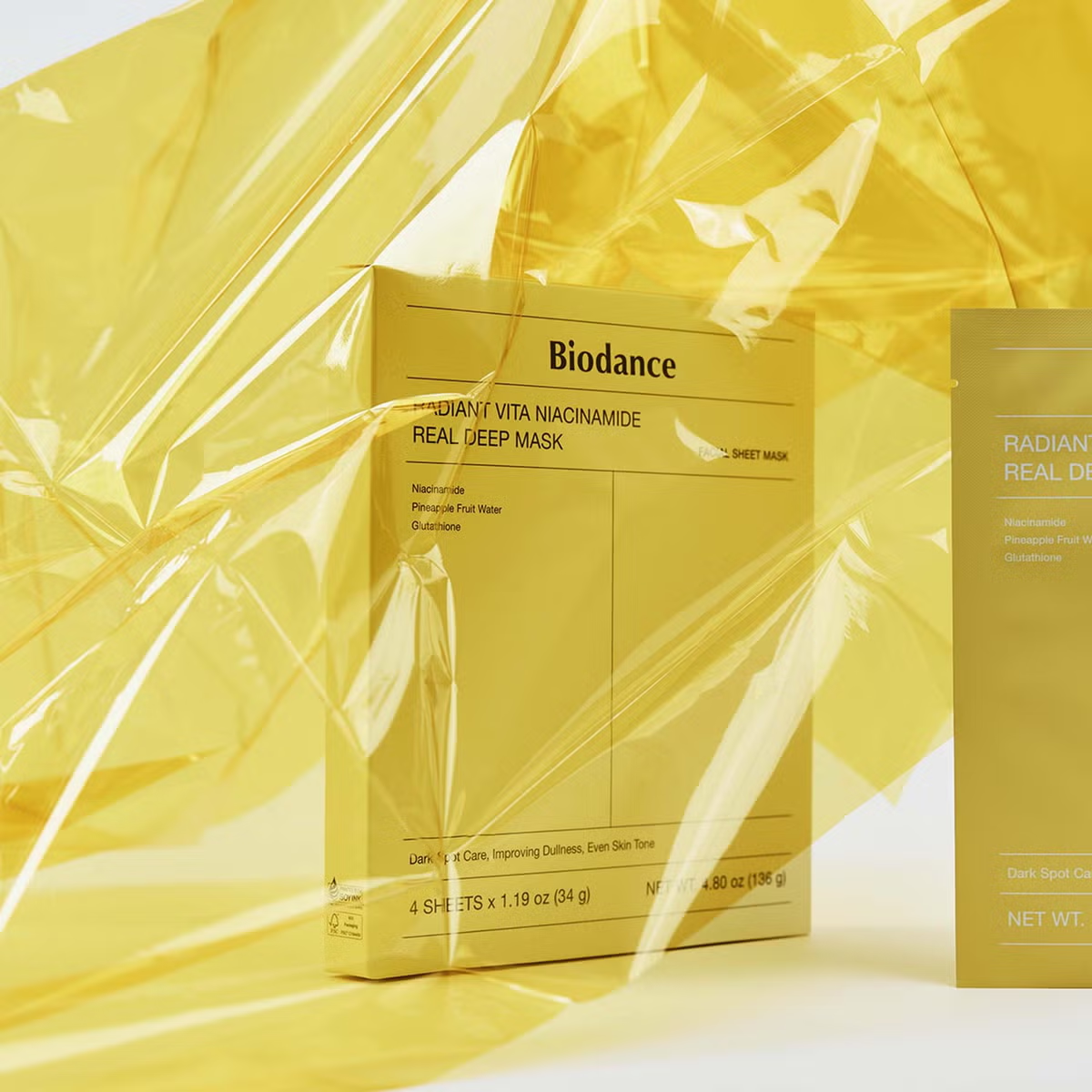 bareskin.lt BIODANCE Radiant Vita Niacinamide Real Deep Mask hidrogelinė kaukė su niacinamidu ir grynosios formos glutationu