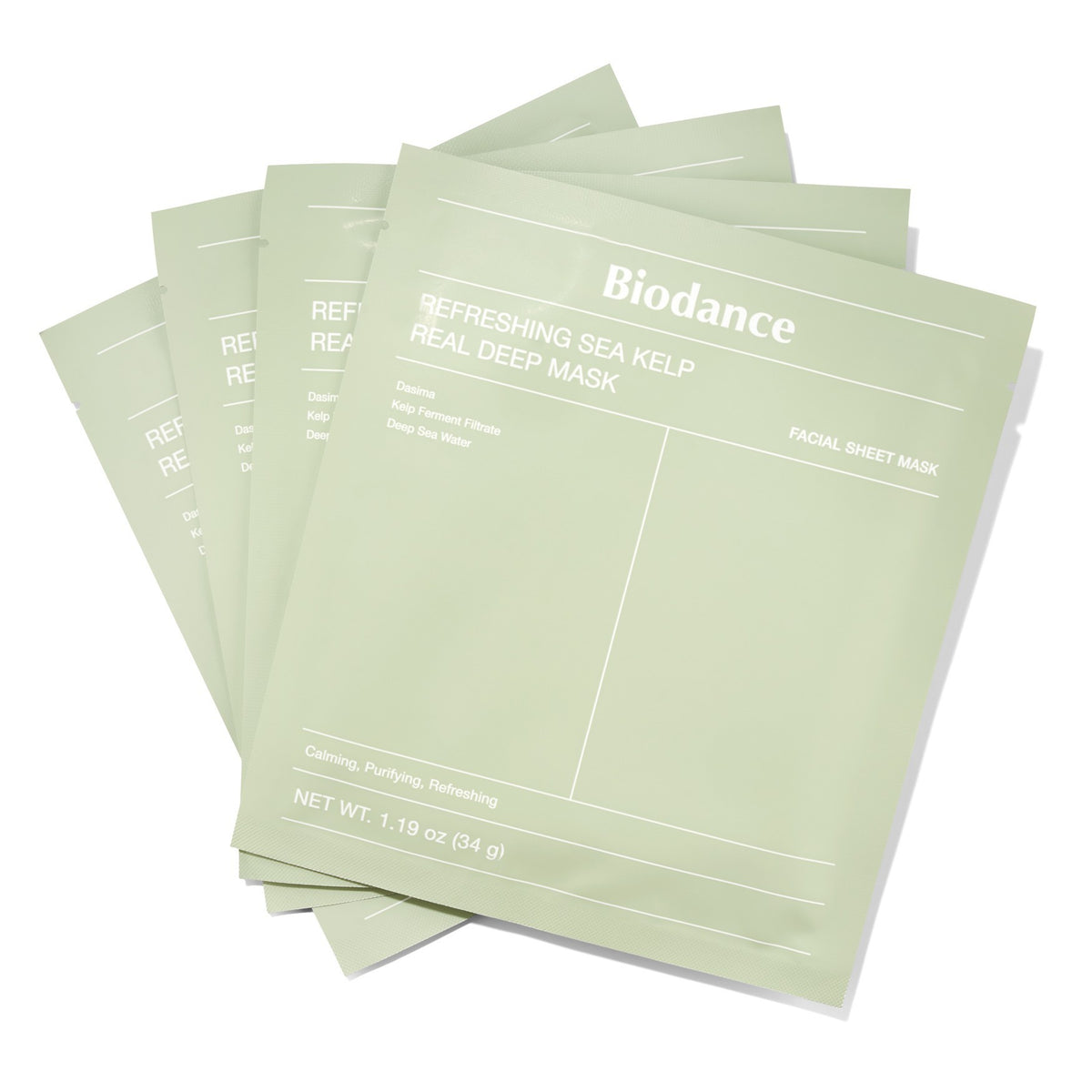 bareskin.lt Biodance Refreshing Sea Kelp Real Deep Mask hidrogelinė kaukė su jūros dumblių ekstrakto intensyviai ramina odą, padeda atkurti drėgmės ir riebalų balansą