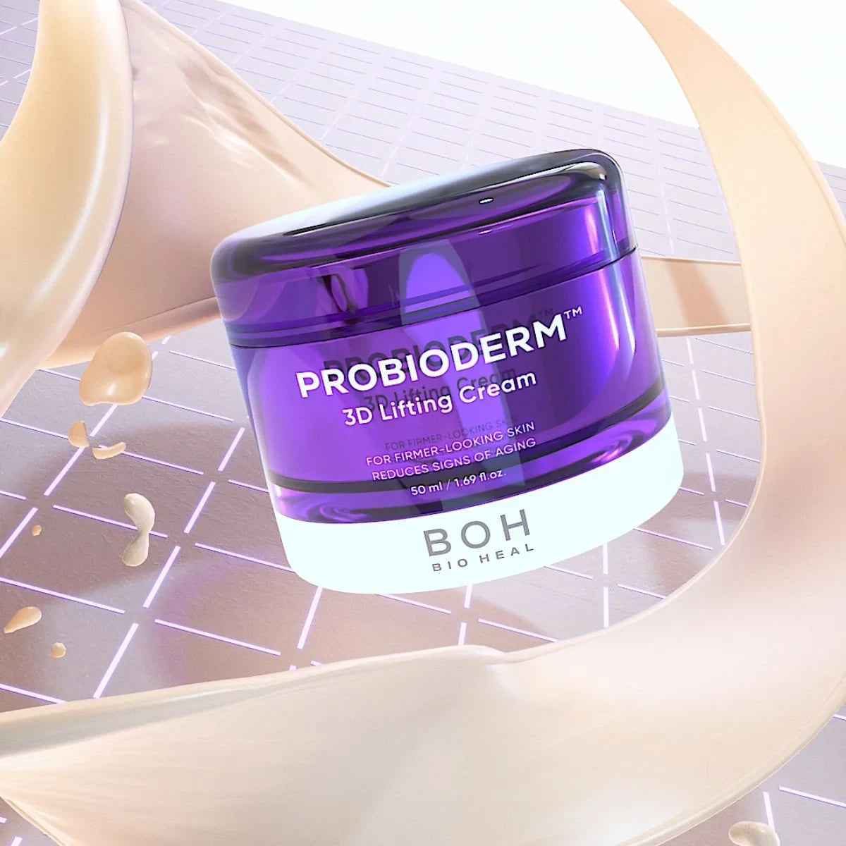bareskin.lt BIOHEAL BOH Probioderm 3D Lifting Cream intensyviai maitinantis, sviestinės tekstūros veido kremas, skirtas komfortą praradusiai, jautriai, dehidratuotai ar brandžiai odai