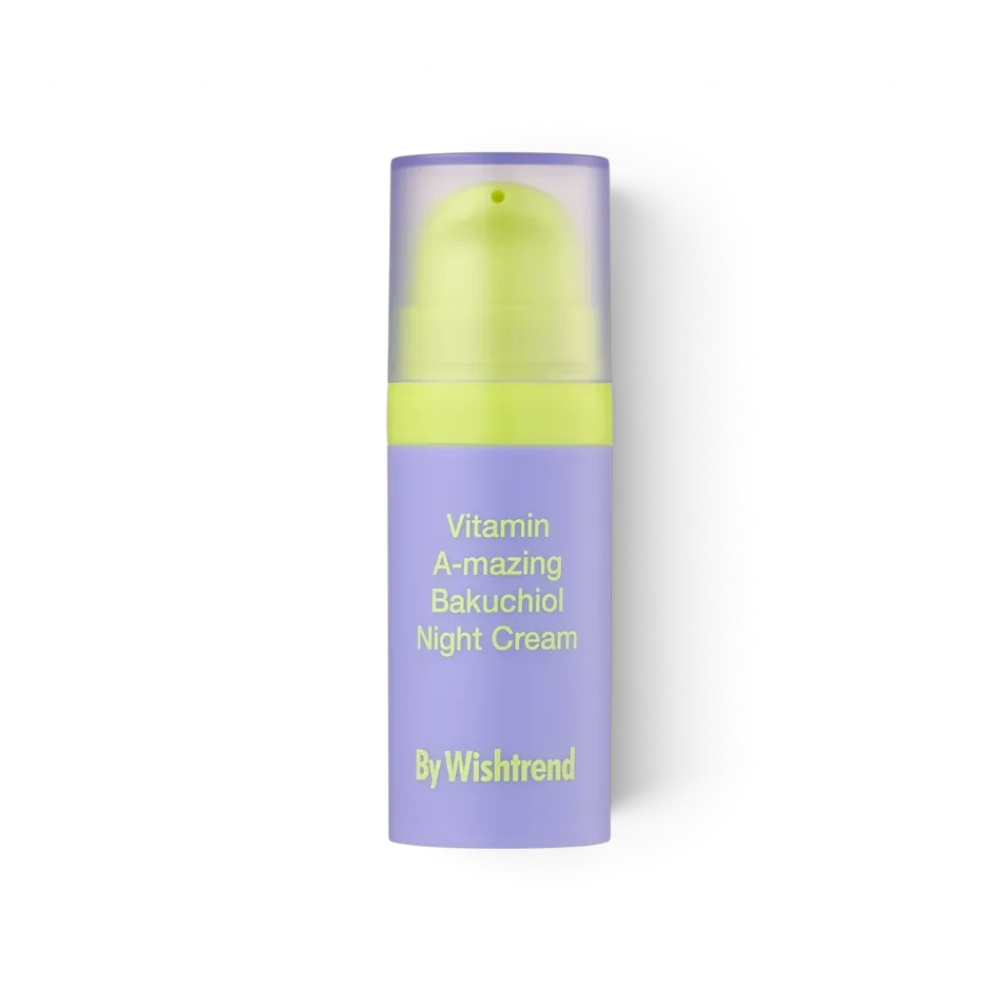 bareskin.lt By Wishtrend Vitamin A-mazing Bakuchiol Night Cream maitinamasis naktinis kremas, skirtas odos priežiūrai ir senėjimo požymių mažinimui