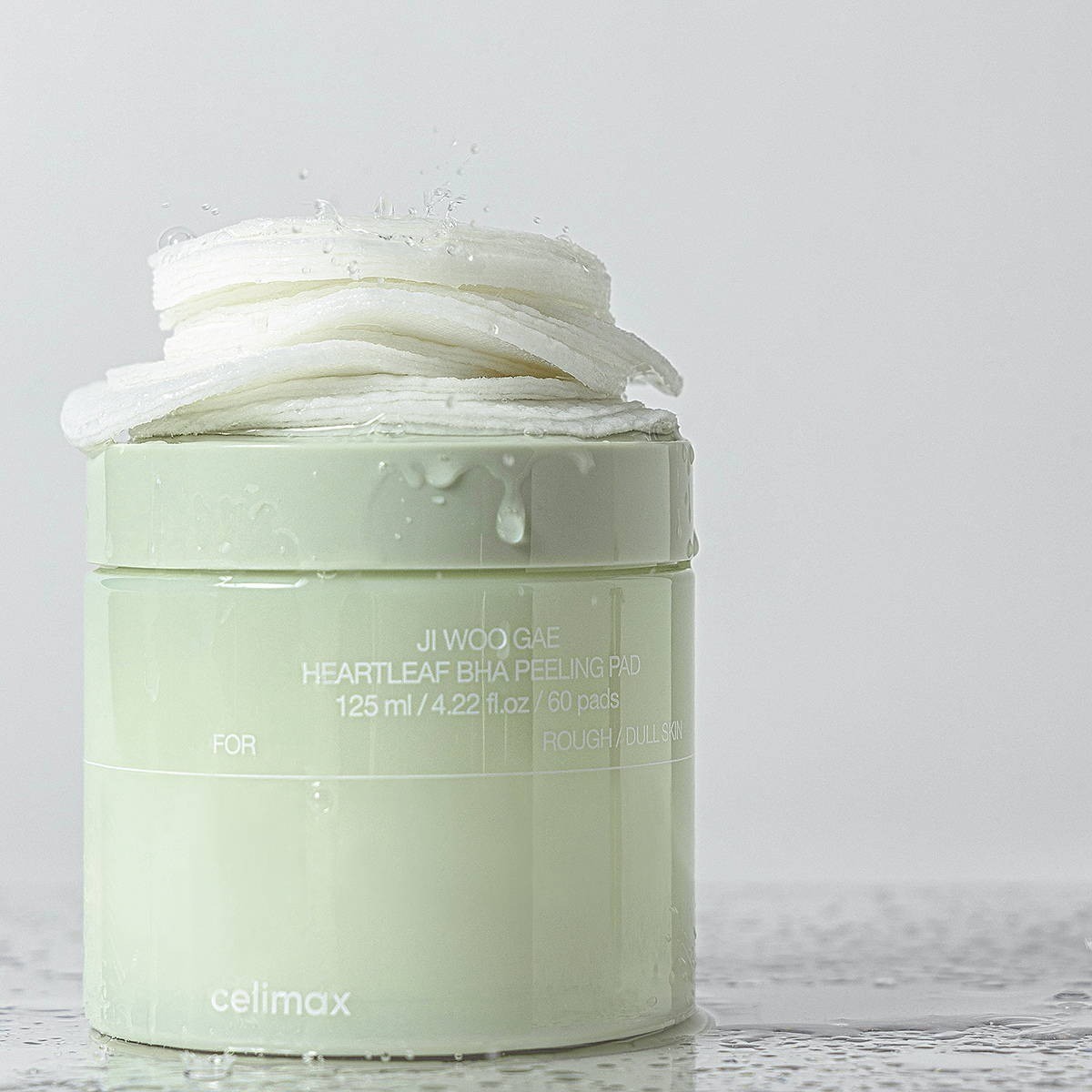 bareskin.lt Celimax Ji Woo Gae Heartleaf BHA peeling pads toniko padeliai su širdžialapės stimburės (Houttuynia Cordata) ekstraktu