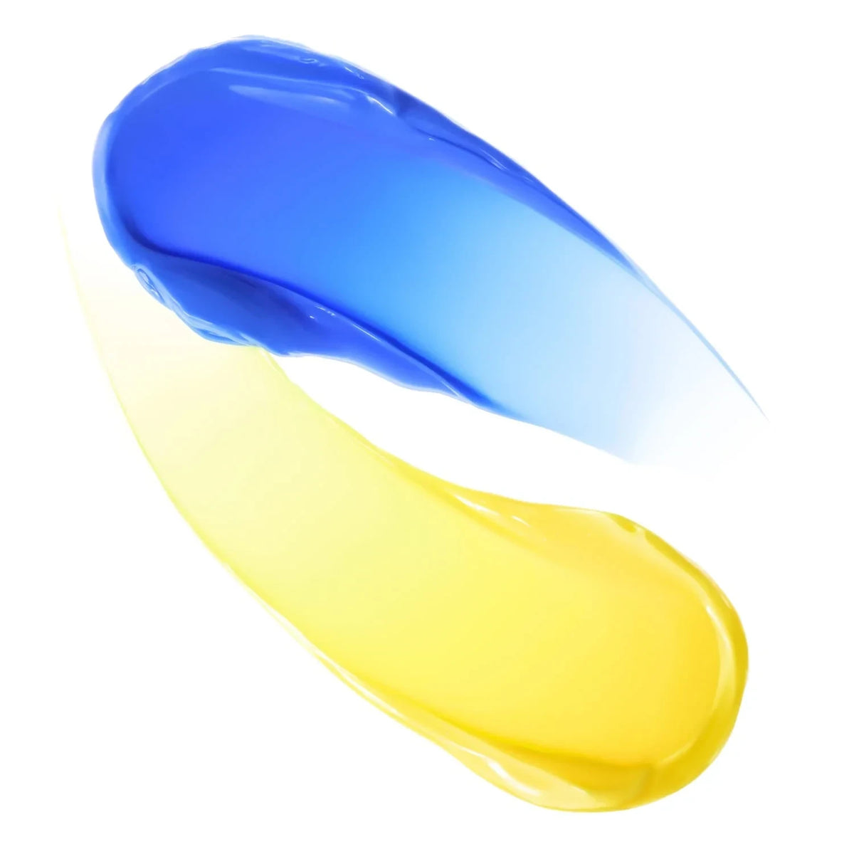 bareskin.lt Celimax dual cream texture swatches showing a vibrant blue soothing formula and a yellow retinal formula.