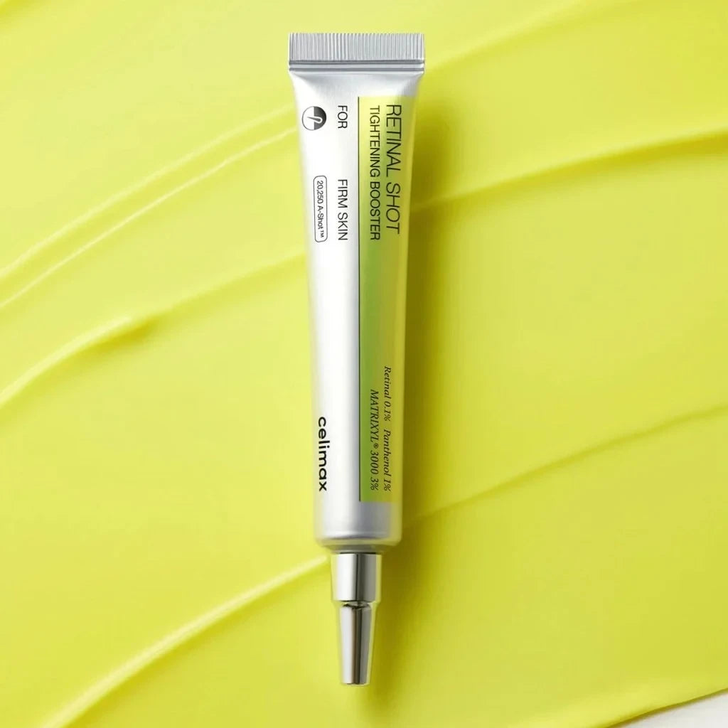 bareskin.lt Celimax Retinal Shot Tightening Booster serum intensyviai puoselėjantis serumas su retinaliu, skirtas brandžios odos priežiūrai ir stangrumo palaikymui