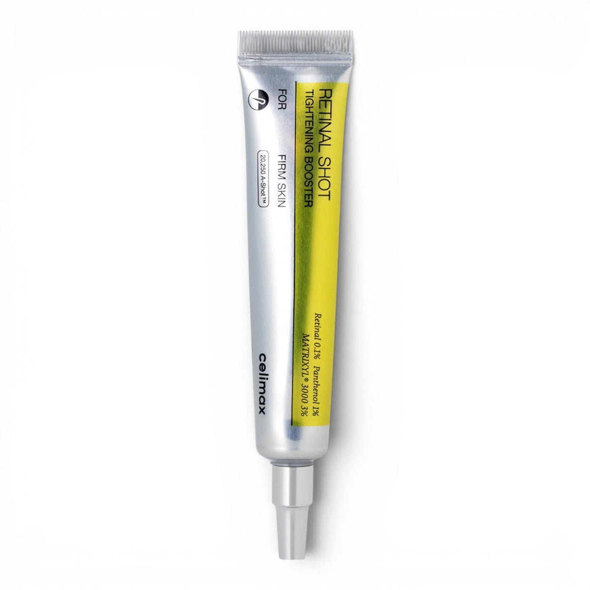 bareskin.lt Celimax Retinal Shot Tightening Booster serum intensyviai puoselėjantis serumas su retinaliu, skirtas brandžios odos priežiūrai ir stangrumo palaikymui