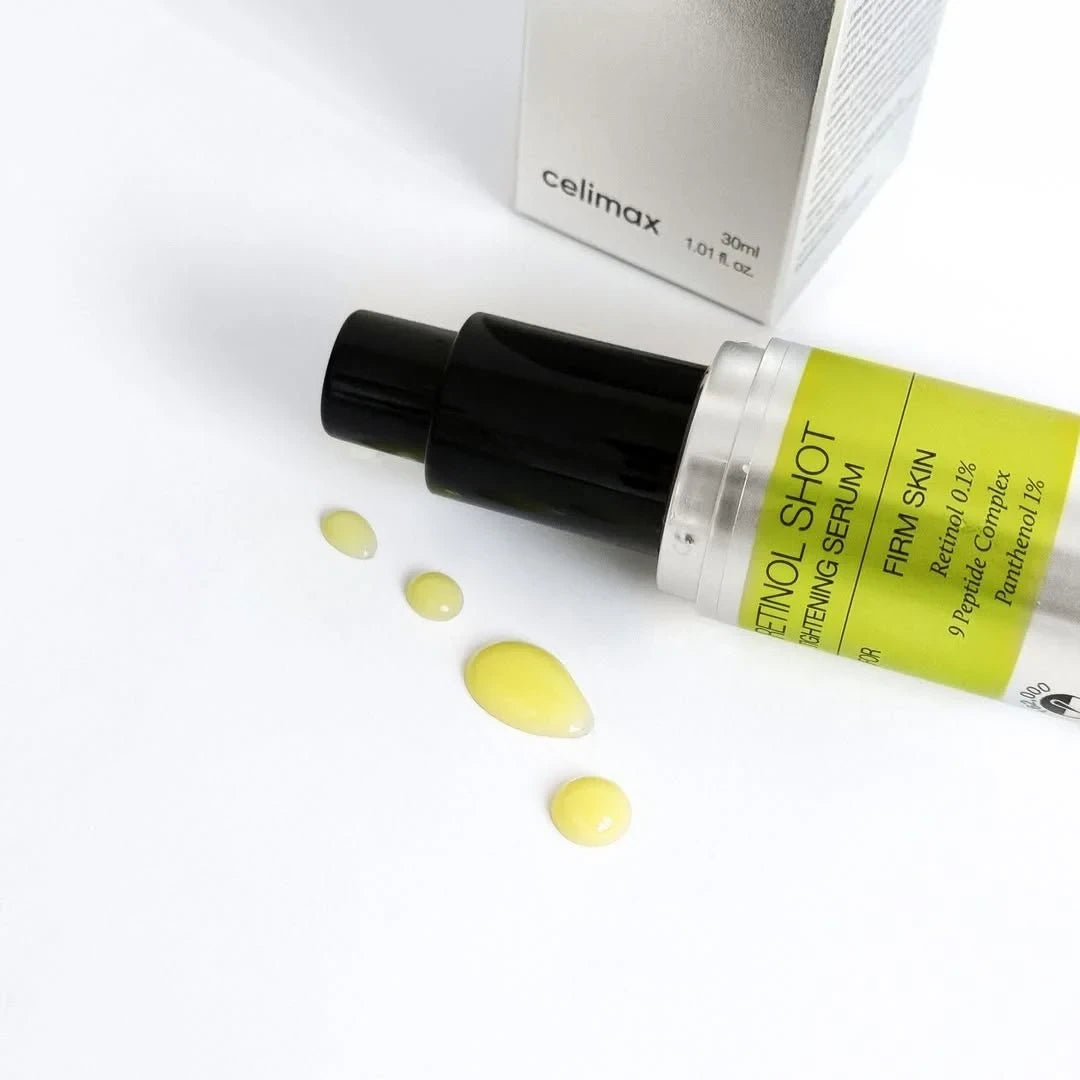 bareskin.lt Celimax The Vita-A Retinol Shot Tightening Serum stangrinantis veido serumas su 0,1 % retinolio, peptidų kompleksu ir augaliniais ekstraktais
