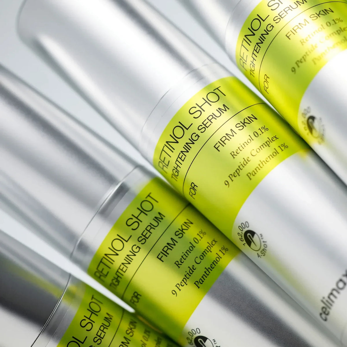 bareskin.lt Celimax The Vita-A Retinol Shot Tightening Serum stangrinantis veido serumas su 0,1 % retinolio, peptidų kompleksu ir augaliniais ekstraktais