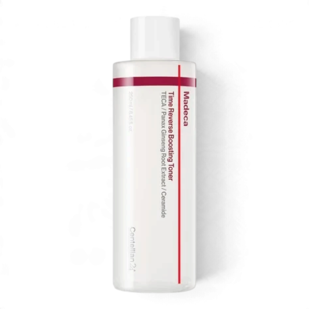 bareskin.lt Centellian24 Madeca Time Reverse Boosting Toner in a white 250ml bottle with red branding details