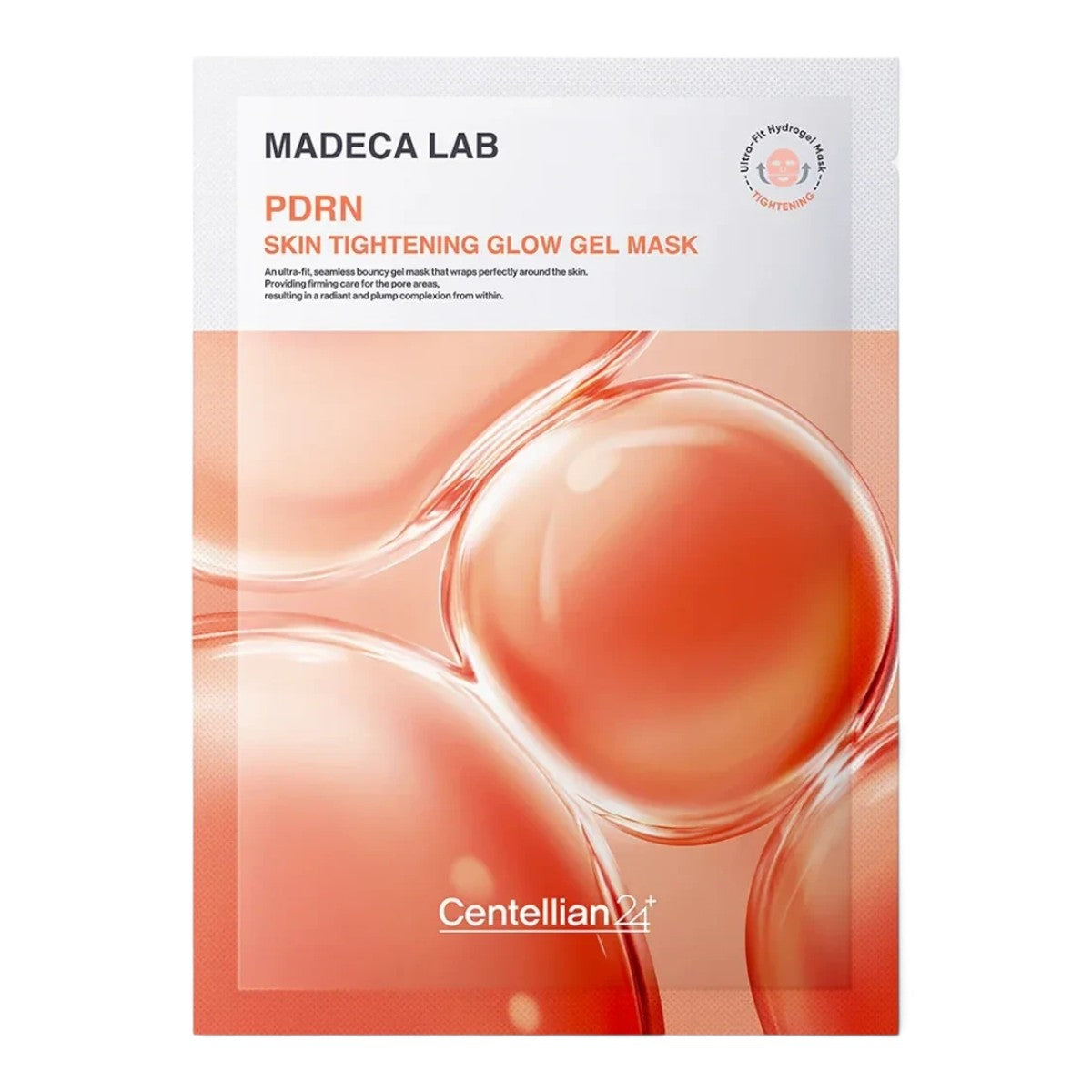 Centellian24 Madeca Lab PDRN Skin Tightening Glow Gel Mask from bareskin.lt for firming and hydrating facial care.