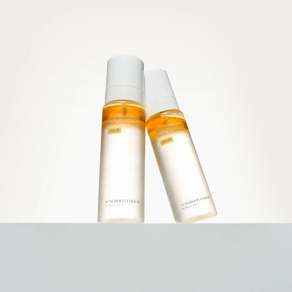bareskin.lt SUNGBOON EDITOR Deep Collagen Barrier Serum Mist dvifazis veido dulksna-serumas su kolageno ekstrakto, peptidais, aminorūgštimis ir hialurono rūgštimi