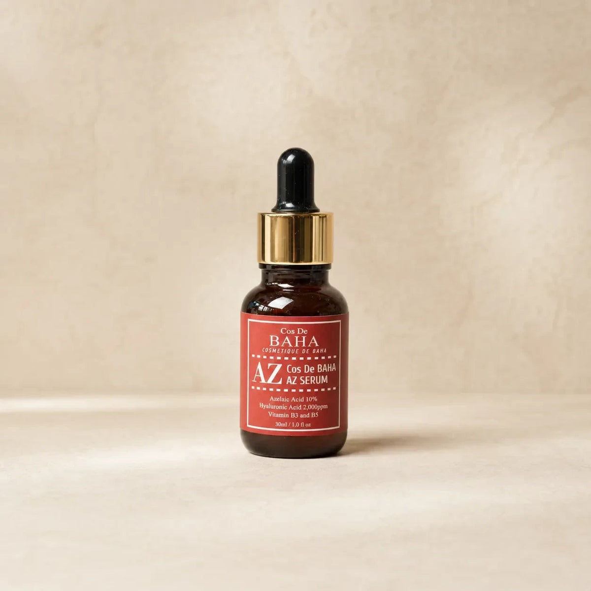 bareskin.lt Cos De Baha AZ Azelaic Acid 10 Serum azelaino rūgšties 10% serumas, skirtas kovojant su rožine, pigmentacija, akne bei randeliais