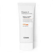 bareskin.lt COSRX Vitamin E Vitalizing Sunscreen SPF 50+ in a white 150ml tube for daily sun protection.