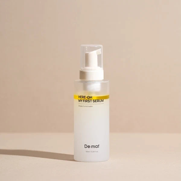 bareskin.lt De:maf Here-Oh My First Serum dvifazis drėkinamasis serumas, sukurtas odai, kuriai trūksta drėgmės, komforto ir minkštumo pojūčio