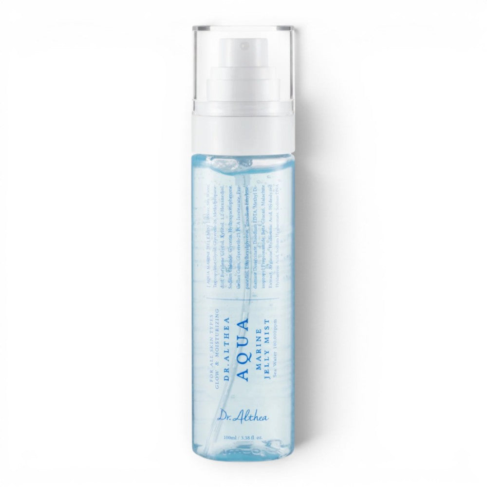 bareskin.lt Dr. Althea AQUA Marine Jelly Mist drėkinamoji veido dulksna su jūros vandeniu ir kelių formų hialurono rūgštimi