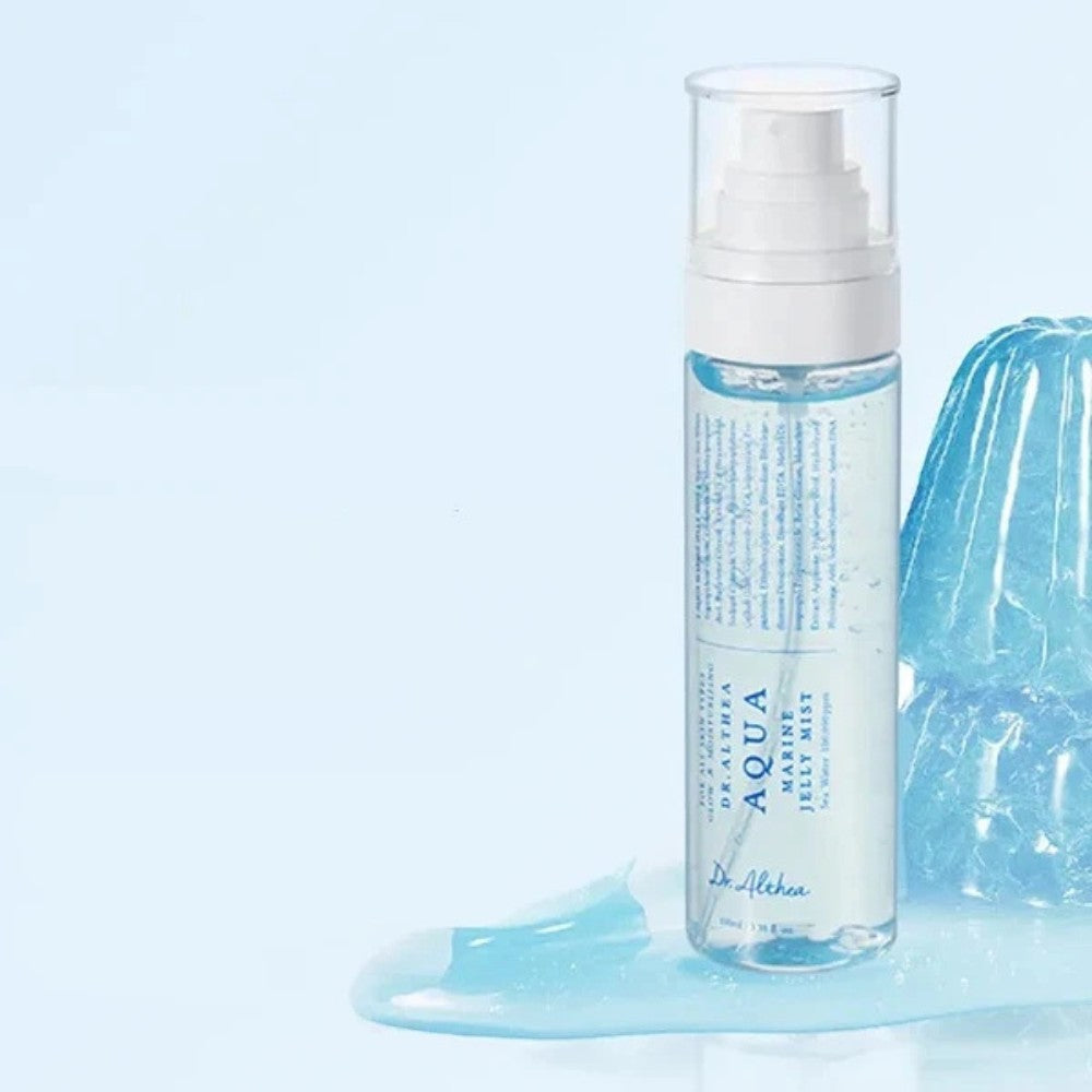 bareskin.lt Dr. Althea AQUA Marine Jelly Mist drėkinamoji veido dulksna su jūros vandeniu ir kelių formų hialurono rūgštimi