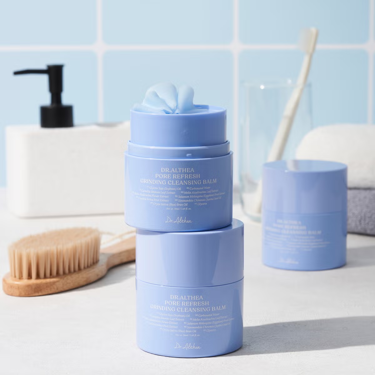 bareskin.lt Dr. Althea Pore Refresh Grinding Cleansing Balm valomasis balzamas, praturtintas lengvais augaliniais aliejais ir raminančių ekstraktų kompleksu