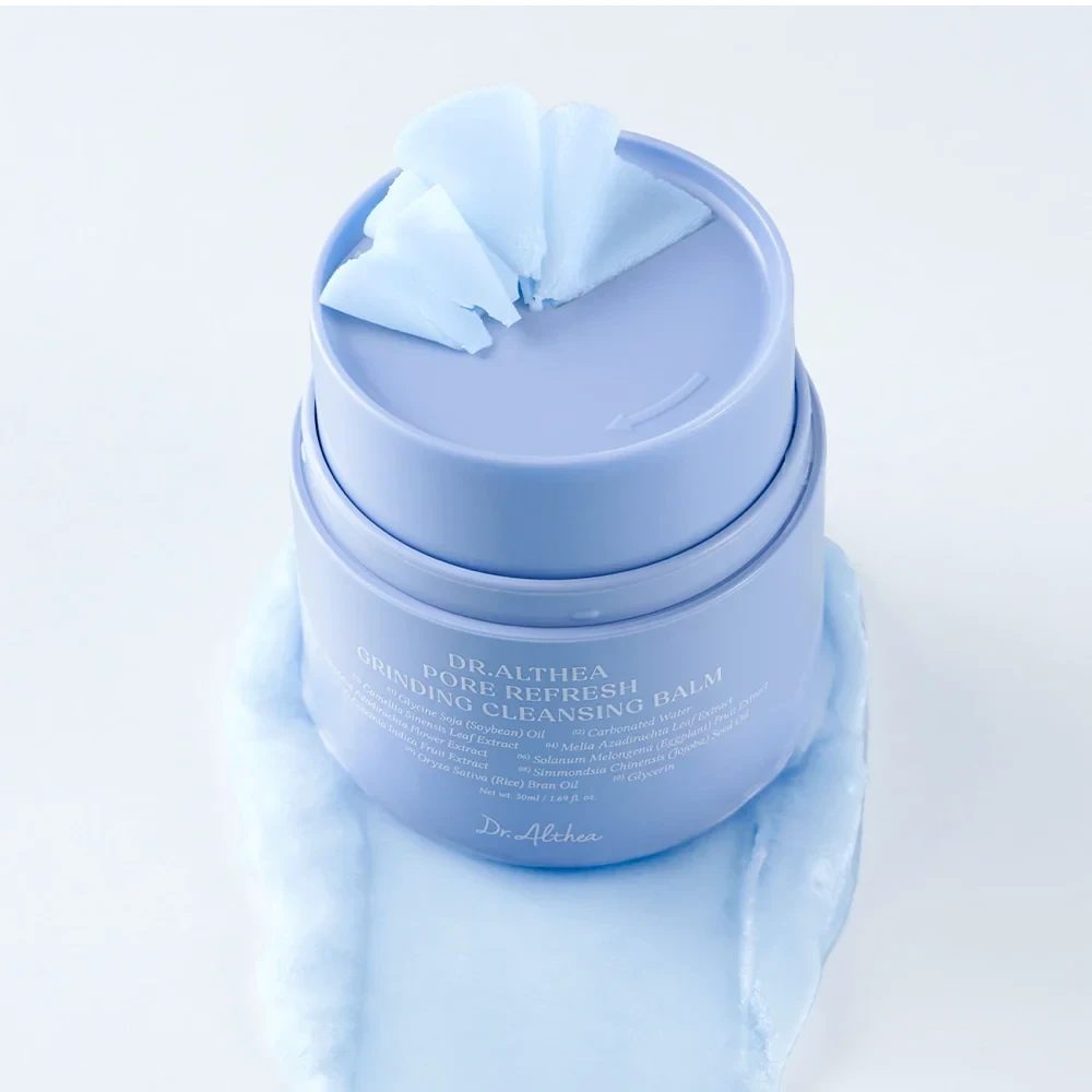 bareskin.lt Dr. Althea Pore Refresh Grinding Cleansing Balm valomasis balzamas, praturtintas lengvais augaliniais aliejais ir raminančių ekstraktų kompleksu