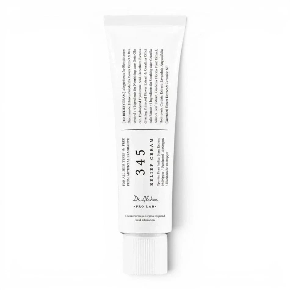 bareskin.lt Dr. Althea 345 Relief Cream veido kremas skirtas kasdienei odos priežiūrai, siekiant palaikyti drėgmės balansą ir odos komfortą