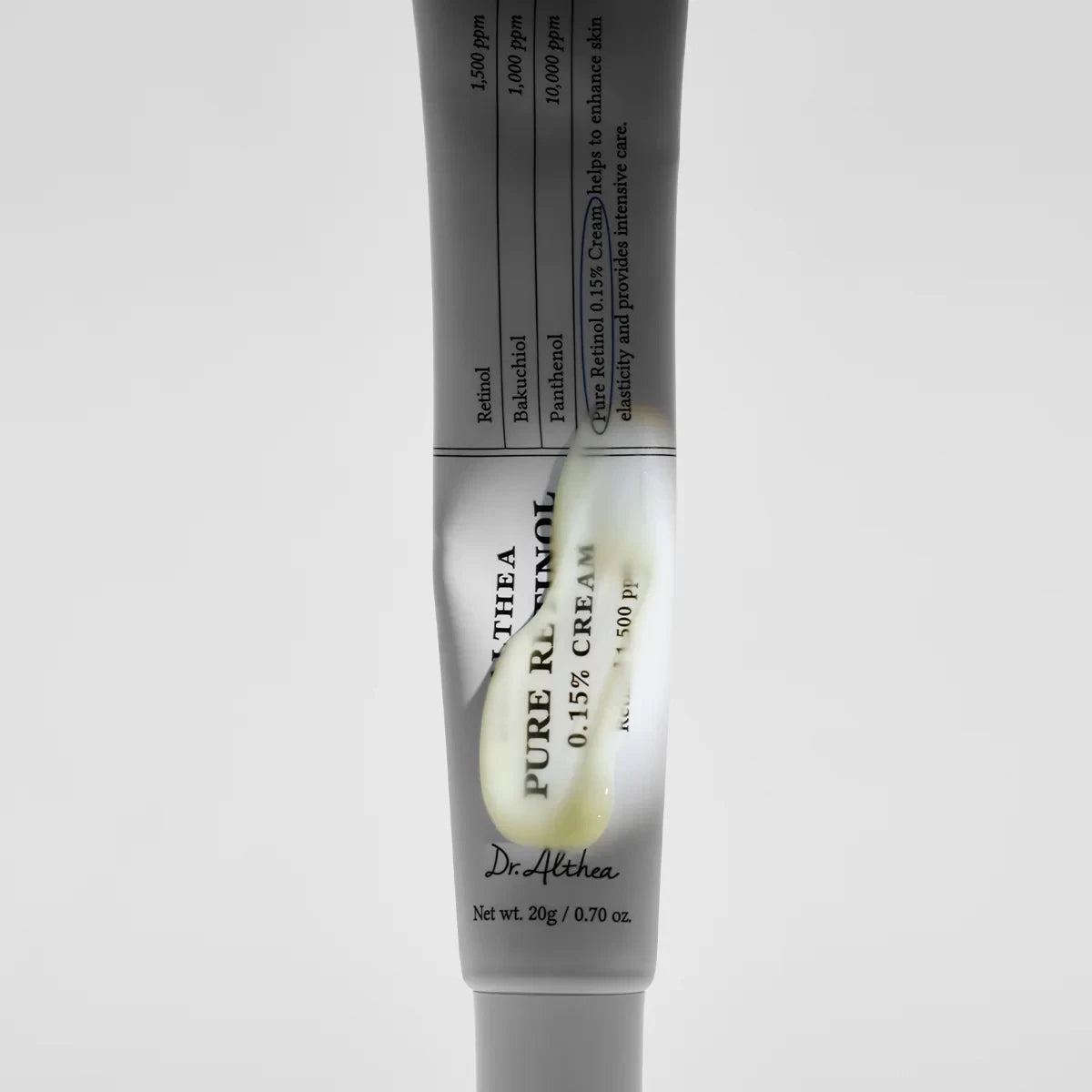 bareskin.lt Dr. Althea Pure Retinol 0.15% Cream stangrinantis ir odos tekstūrą glotninantis veido kremas su 0,15 % gryno retinolio ir bakučioliu