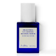 Dr.Althea 0.1 Gentle Retinol Serum in a blue glass bottle from bareskin.lt for mild skin rejuvenation.