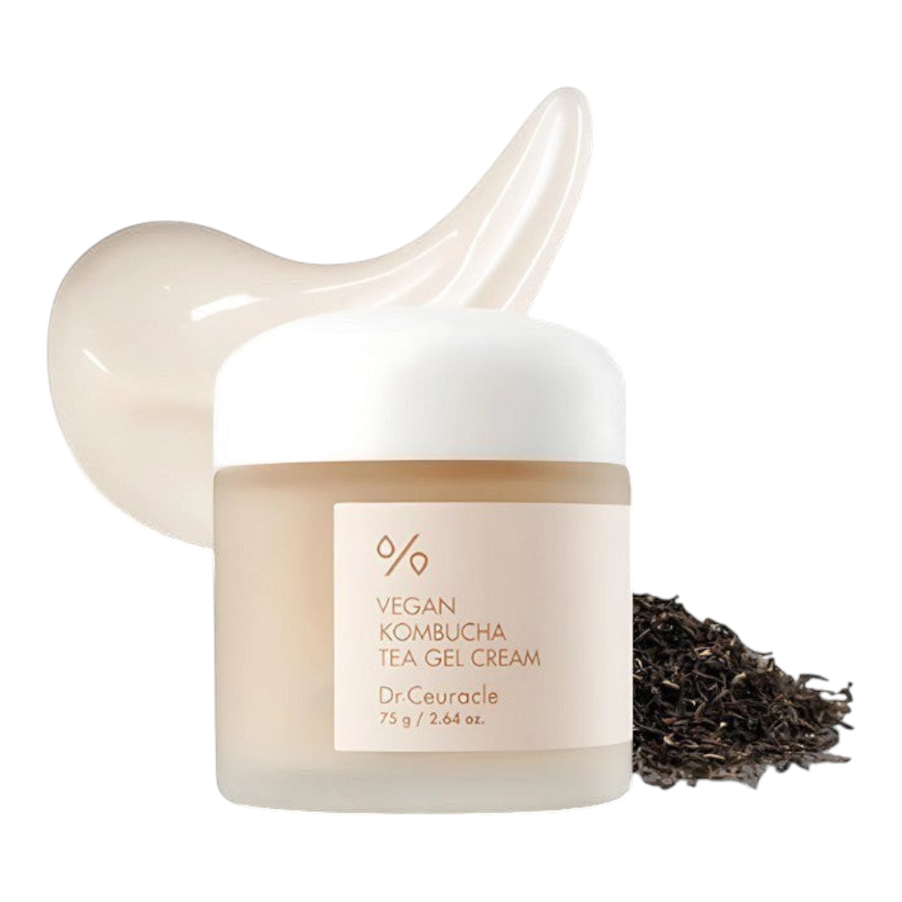 bareskin.lt Dr. Ceuracle Vegan Kombucha Tea Gel Cream gelinis kremas kasdieniam odos drėkinimui ir komfortui