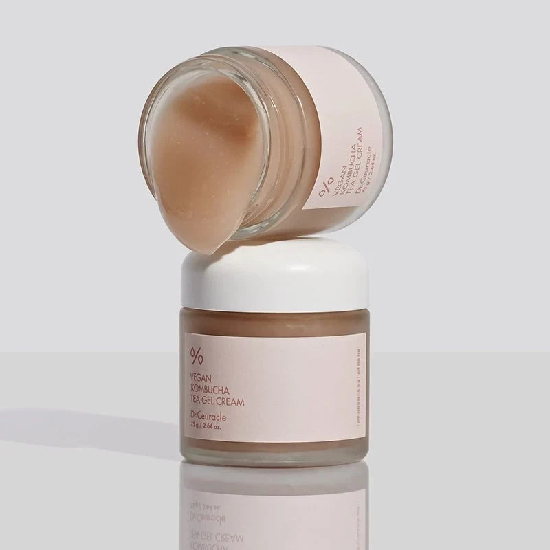 bareskin.lt Dr. Ceuracle Vegan Kombucha Tea Gel Cream gelinis kremas kasdieniam odos drėkinimui ir komfortui