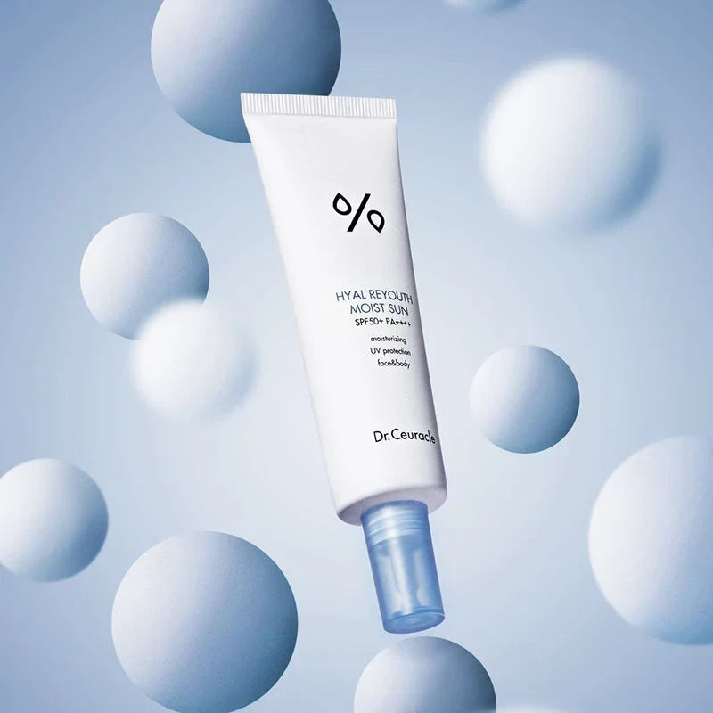 bareskin.lt Dr. Ceuracle Hyal Reyouth Moist Sun SPF 50+  drėkinantis ir lengvas kremas nuo saulės su SPF50