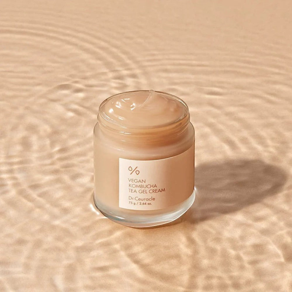 bareskin.lt Dr. Ceuracle Vegan Kombucha Tea Gel Cream gelinis kremas kasdieniam odos drėkinimui ir komfortui