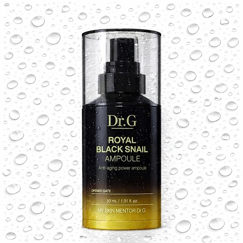 bareskin.lt Dr.G Royal Black Snail anti-aging ampoule odą stangrinati ir liftinguojanti ampulė