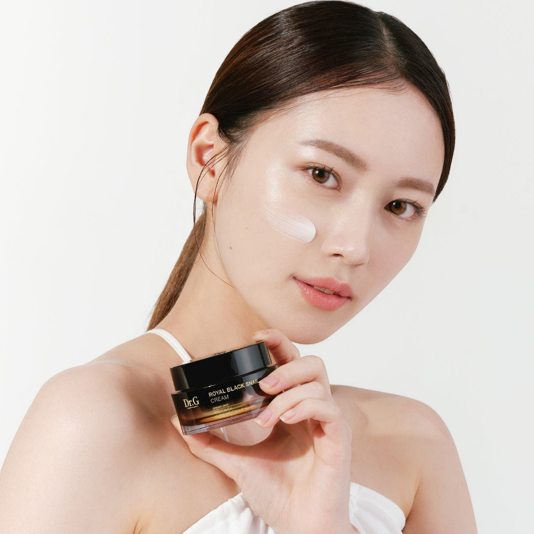 bareskin.lt Dr.G Royal Black Snail Cream odą stangrinantis ir liftinguojantis kremas brandžiai ir jautriai odai