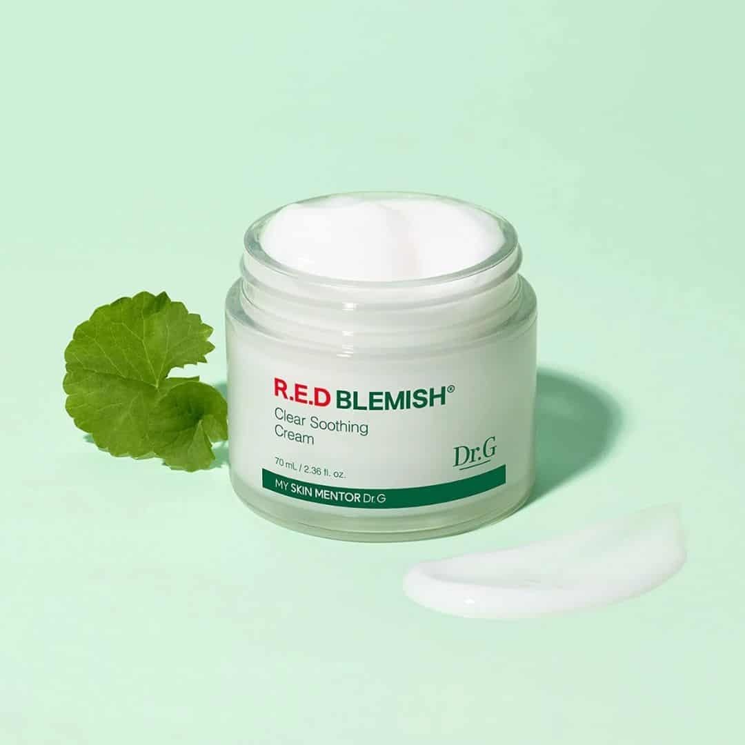 bareskin.lt Dr.G Red Blemish Clear Soothing Cream hipoalerginis kremas jautrioms ir aknės pažeistoms odoms