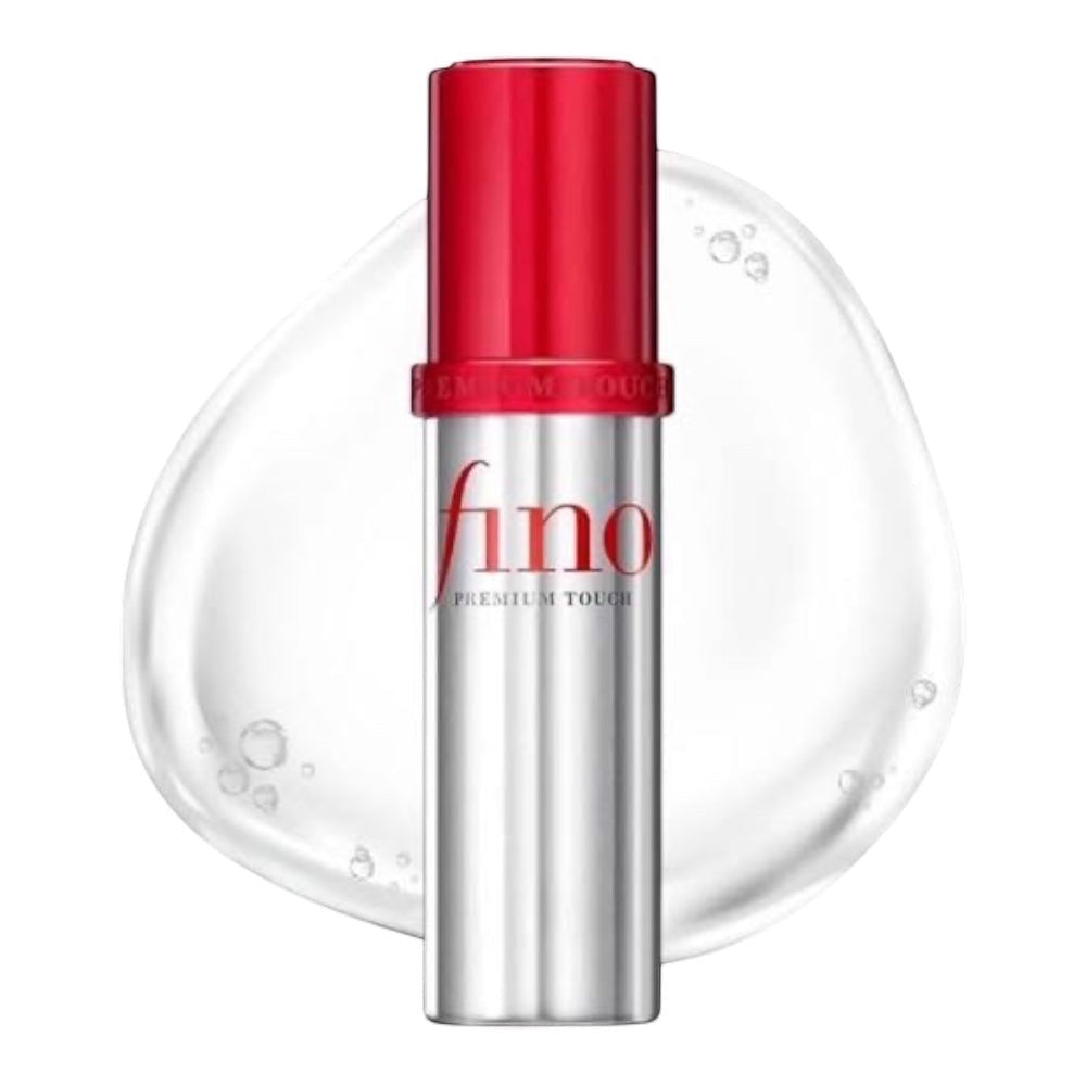 bareskin.lt Fino Premium Touch hair oil in a silver bottle with a red cap, designed to nourish and smooth hair.