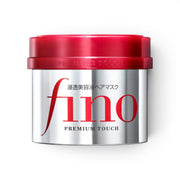 bareskin.lt Fino Premium Touch intensive hair mask in a silver jar with a red lid for dry and damaged hair.