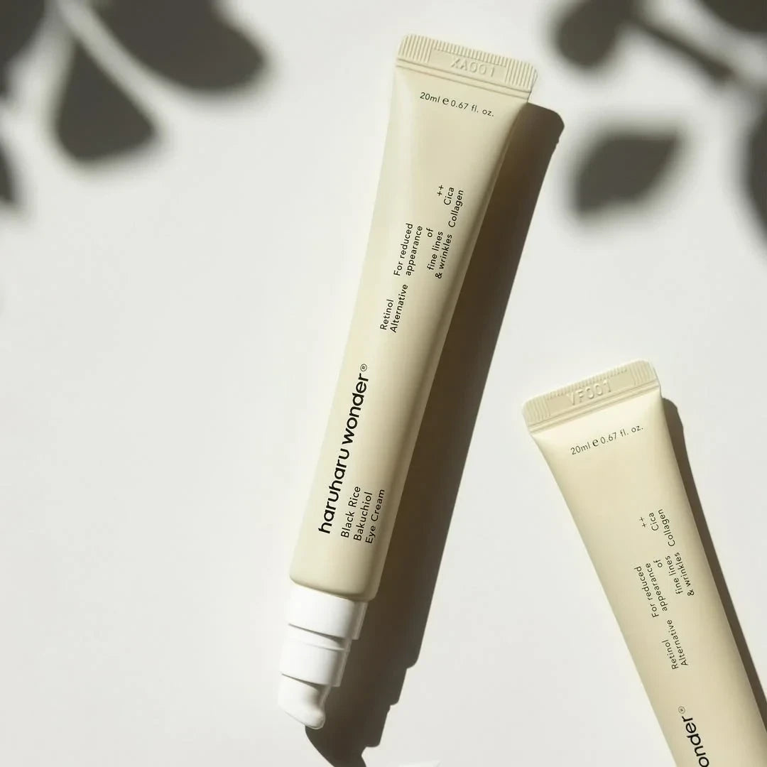 bareskin.lt Haruharu Wonder Black Rice Bakuchiol Eye Cream paakių kremas, kuris išsiskiria fermentuotais juodaisiais ryžiais, bambuko ekstraktu ir augalinės kilmės bakučioliu