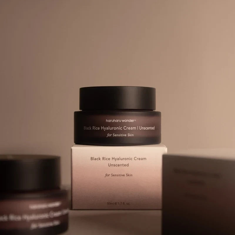 bareskin.lt Haruharu Wonder unscented black rice hyaluronic cream maitinamasis, bekvapis juodųjų ryžių ekstrakto ir hialurono rūgšties kremas