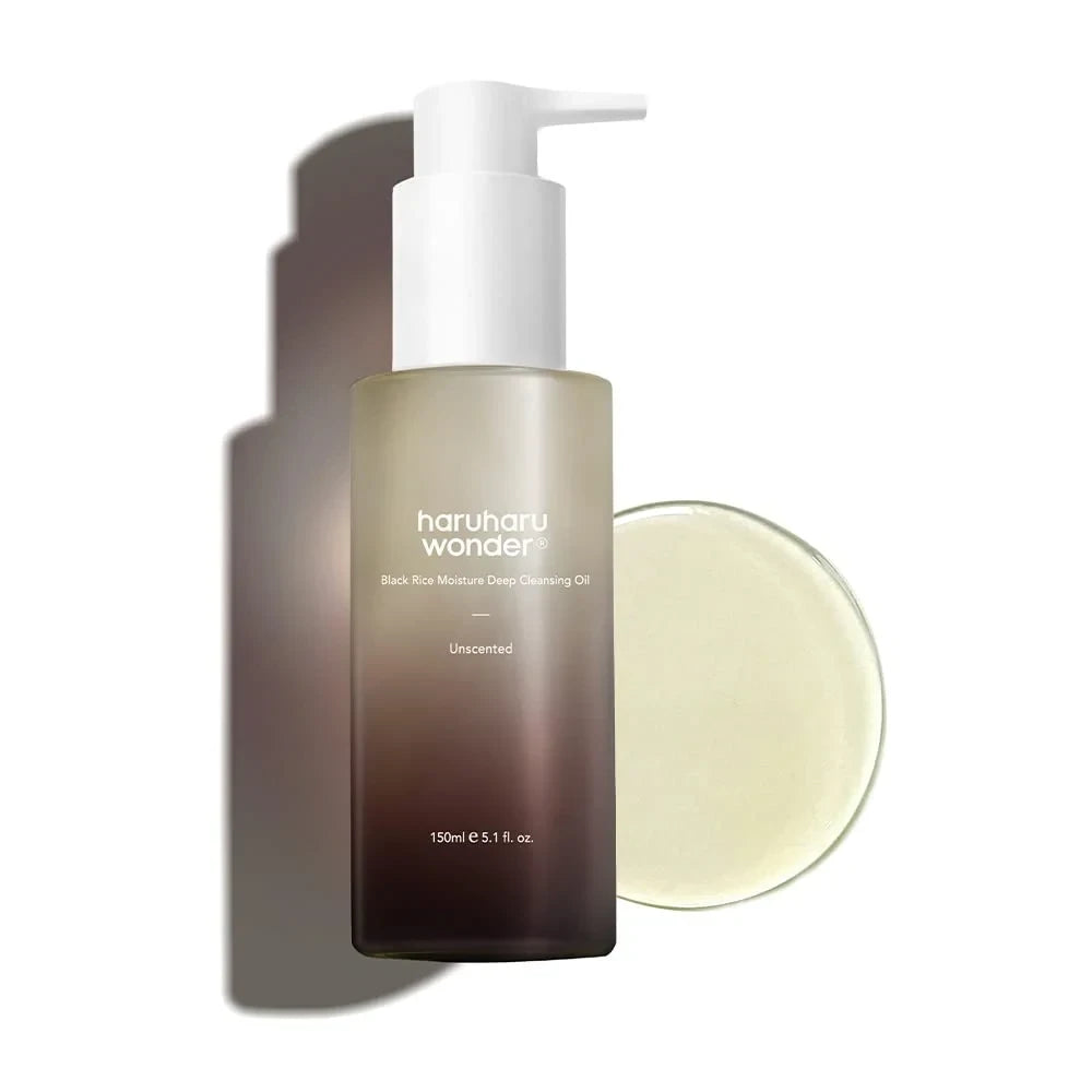 bareskin.lt Haruharu Wonder Black Rice Moisture Deep Cleansing Oil bekvapis, drėkinantis ir švelnus odai prausimosi aliejus