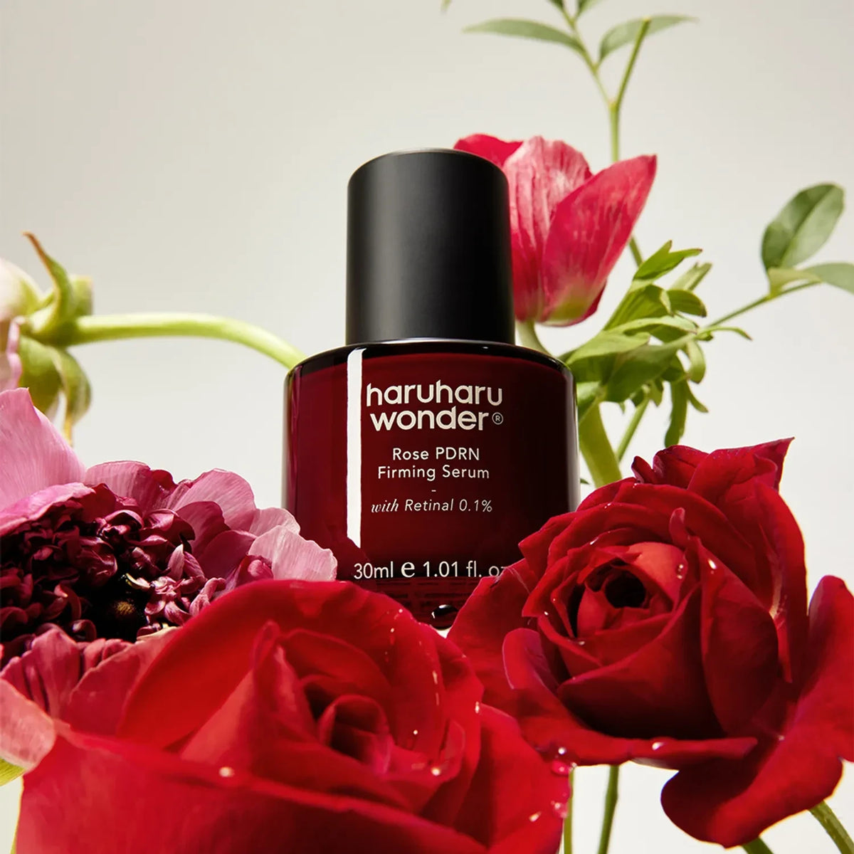 bareskin.lt Haruharu Wonder Rose PDRN Firming Serum with 0.1% retinal stangrinantis vakarinis veido serumas su PDRN, 0,1 % retinaliu ir peptidais