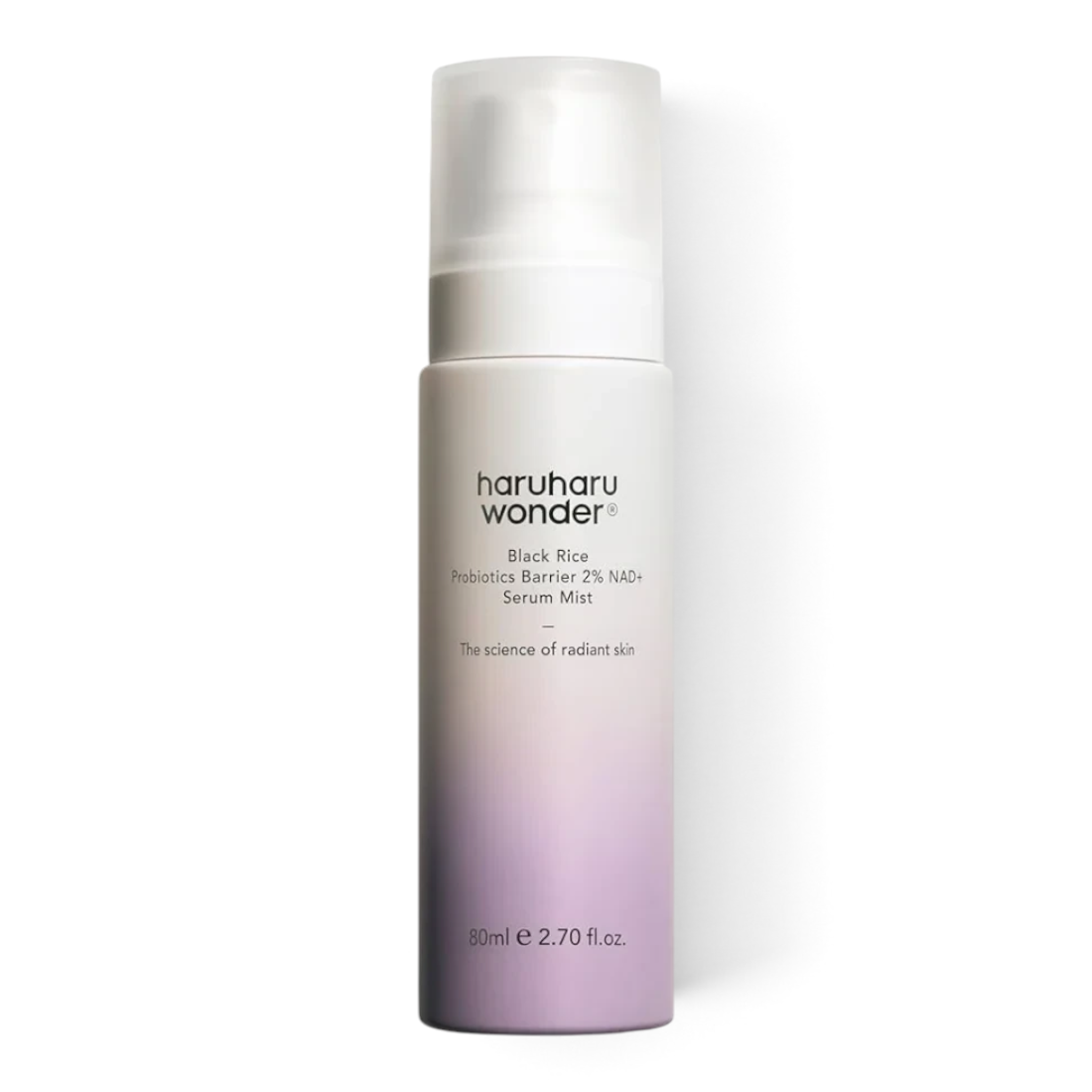 bareskin.lt haruharu wonder Black Rice Probiotics Barrier 2% NAD+ Serum Mist veido dulksna su NAD+, probiotikais ir 5 keramidų kompleksu