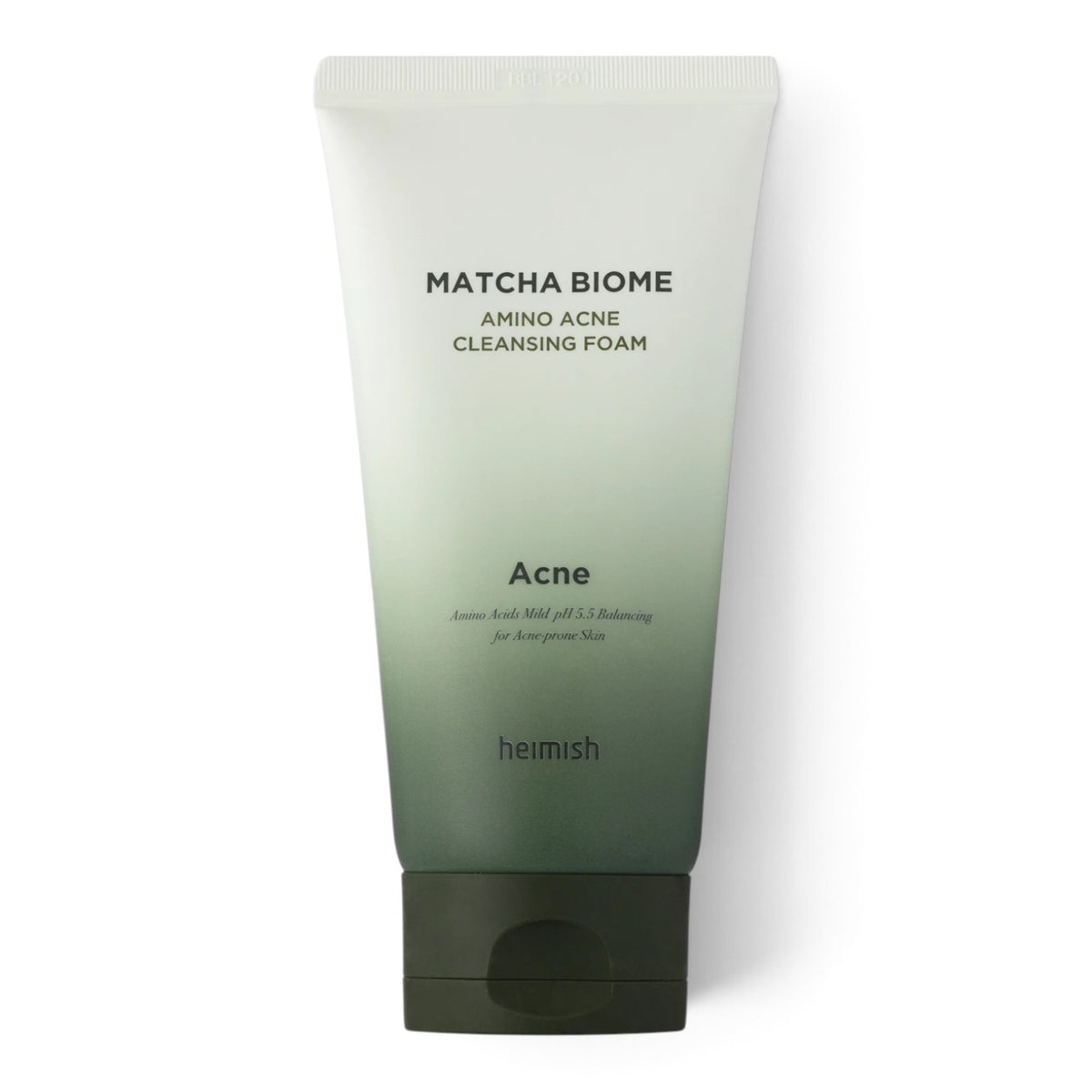 bareskin.lt heimish Matcha Biome Amino Acne Cleansing Foam in a green gradient tube for acne-prone skin