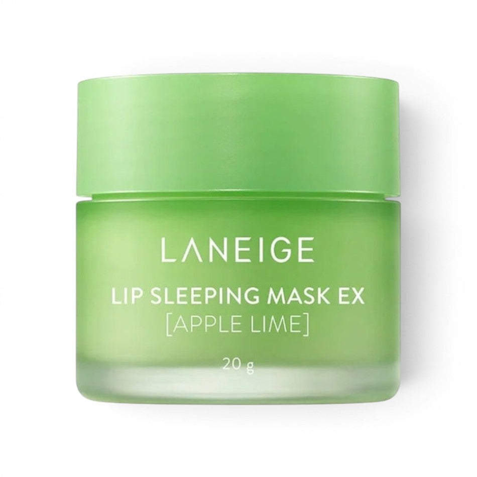 LANEIGE Lip Sleeping Mask Apple Lime in a green 20g jar from bareskin.lt for overnight lip hydration and care.