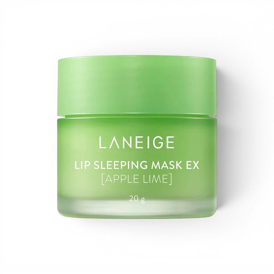 LANEIGE Lip Sleeping Mask Apple Lime in a green 20g jar from bareskin.lt for overnight lip hydration and care.